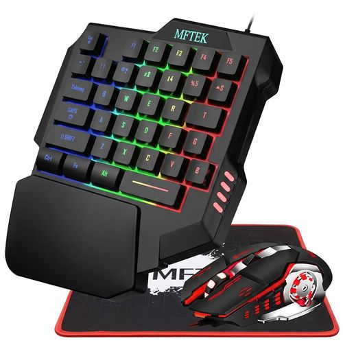One Hand Gaming Keyboard and Mouse Combo