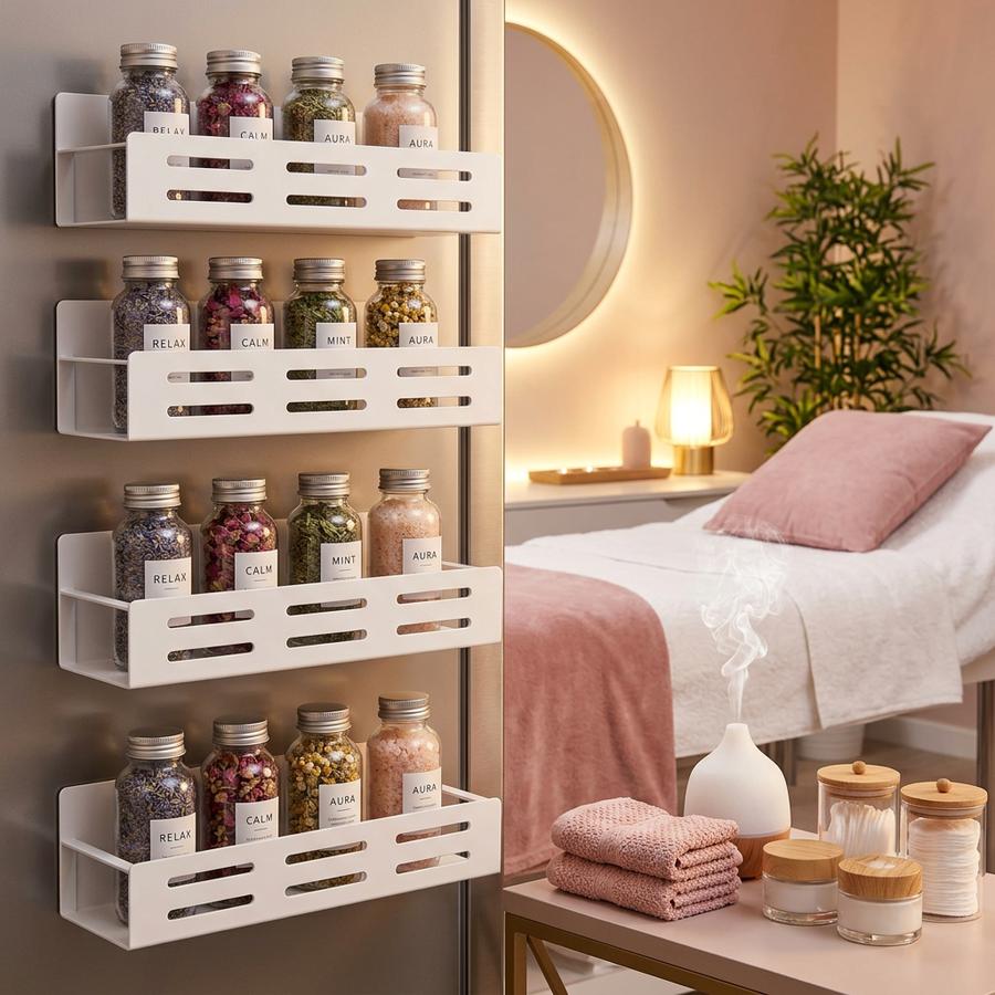 Magnetic Spice Rack on refrigerator